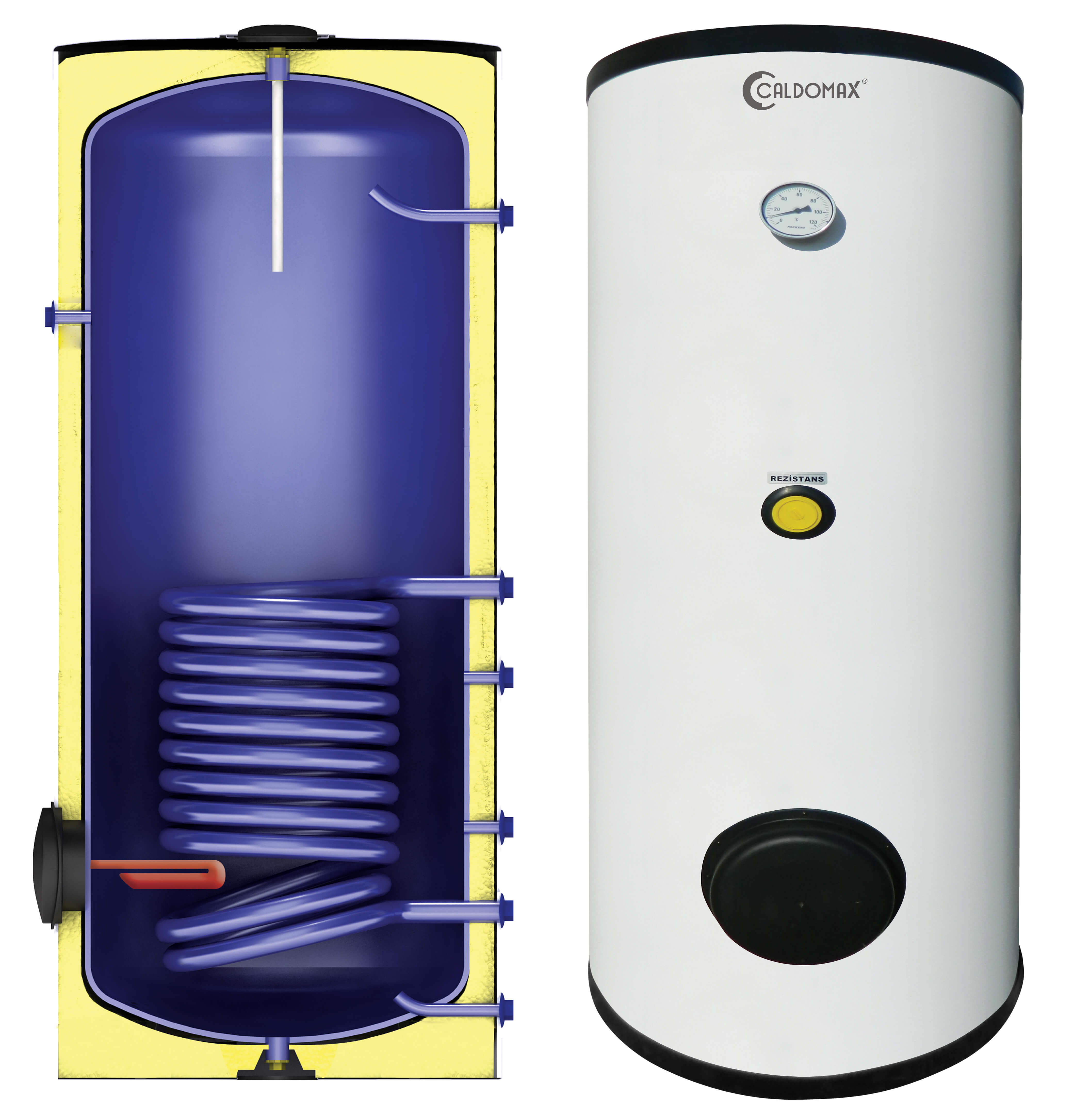 Tek Serpantinli Emaye Boyler